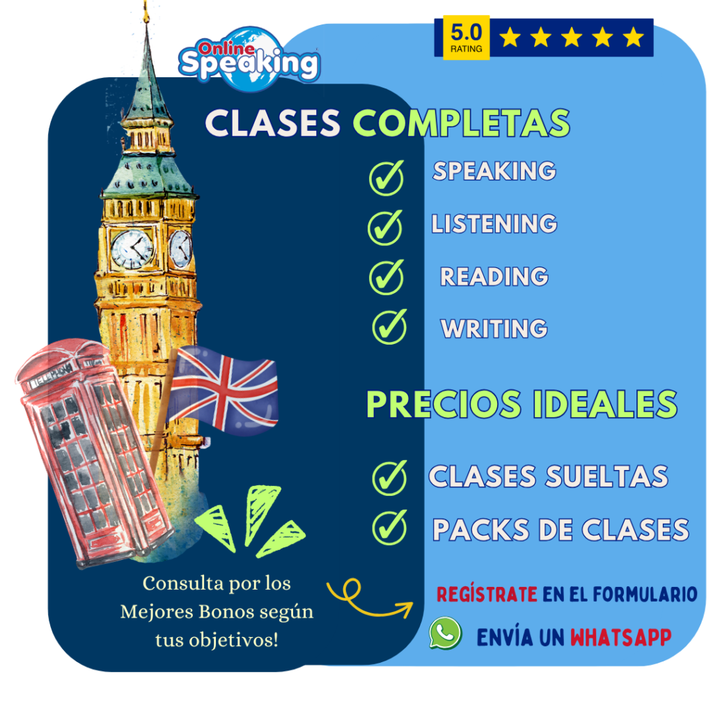 Precios de las clases y cursos de inglés online